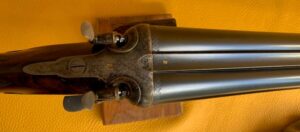 J. Woodward hammer side lever 12 Ga.